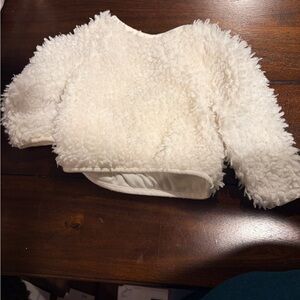 Pippa & Julie Fluffy Cream Kids Jacket